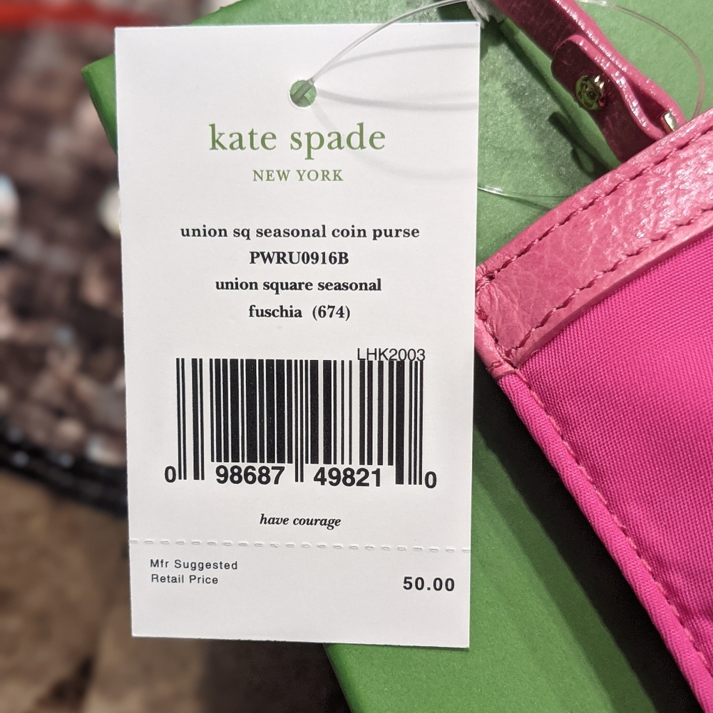 New! Kate Spade Pink Union Square Coin Purse! - Picture 8 of 9